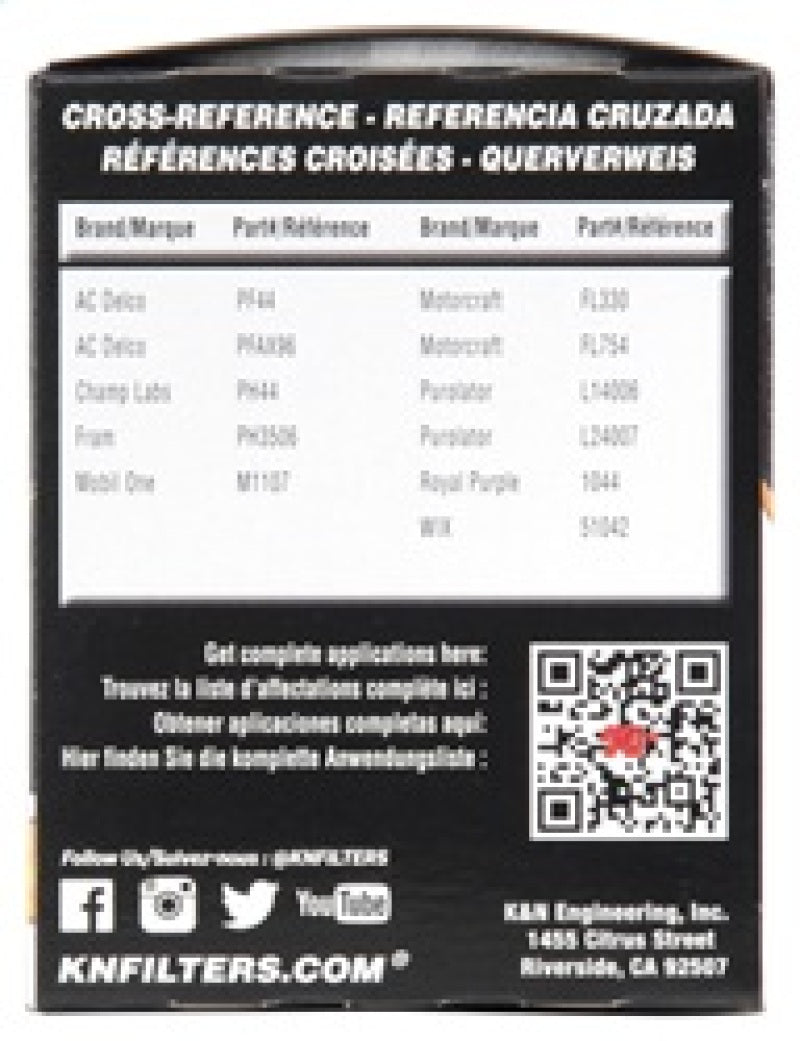 K&N Buick / Chevrolet / Oldsmobile Performance Gold Oil Filter - Racecraft Industries