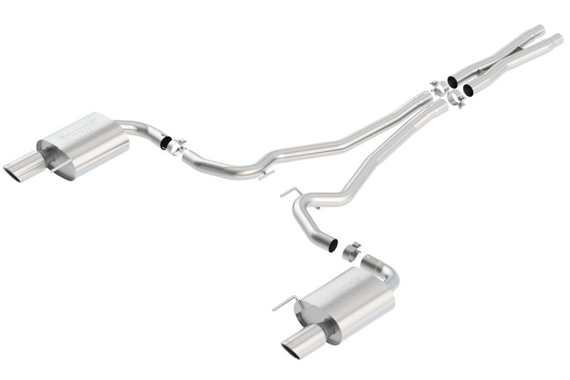 Borla S-Type Cat-Back 15-17 Ford Mustang GT 5.0L V8 MT/AT 2.5in pipe 4in tip - Racecraft Industries