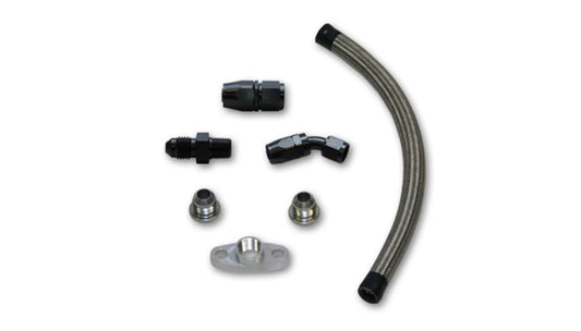 Vibrant Univ Oil Drain Kit incl 12in Teflon lined S.S. hose Fitting - Racecraft Industries