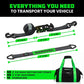 Rhino USA Heavy Duty Vehicle Tie Down Kit- Green - Racecraft Industries