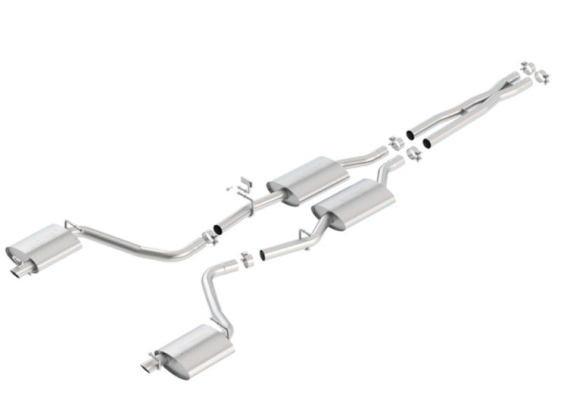 Borla 15-16 Dodge Charger 3.6L V6 S-Type Cat Back Exhaust (Uses Factory Valence) - Racecraft Industries
