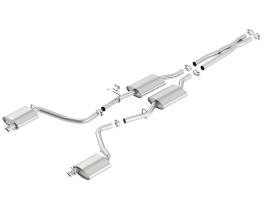 Borla 15-16 Dodge Charger 3.6L V6 S-Type Cat Back Exhaust (Uses Factory Valence) - Racecraft Industries
