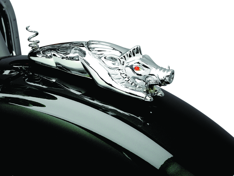 Kuryakyn Wild Boar Fender Ornament Chrome - Racecraft Industries