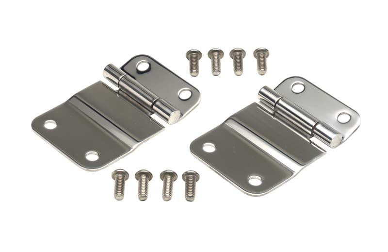 Kentrol 76-86 Jeep CJ7 Tailgate Hinge Pair - Polished Silver - Racecraft Industries