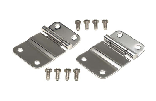 Kentrol 76-86 Jeep CJ7 Tailgate Hinge Pair - Polished Silver - Racecraft Industries