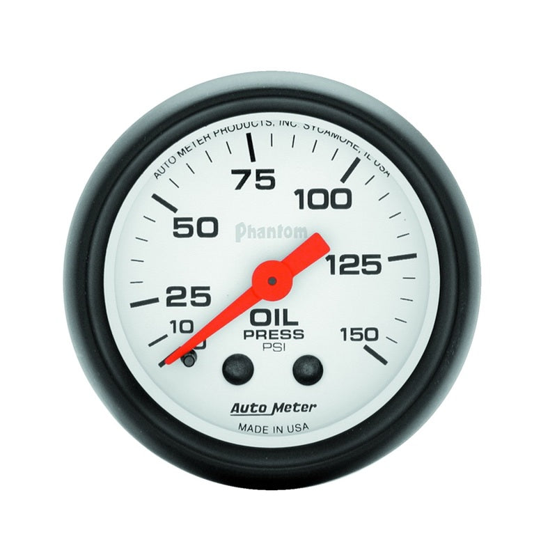 Autometer Phantom 52mm 150 PSI Mechanical Oil Pressure Gauge - Racecraft Industries