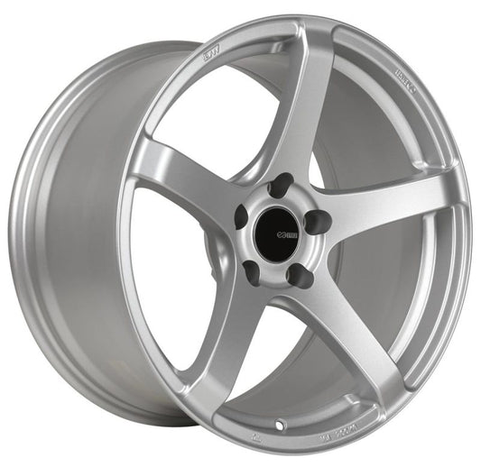 Enkei Kojin 18x9.5 15mm Offset 5x114.3 Bolt Pattern 72.6mm Bore Dia Matte Silver Wheel - Racecraft Industries
