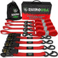 Rhino USA Medium Duty Ratchet Strap Tie-Down 4-Pack (Red) - Racecraft Industries