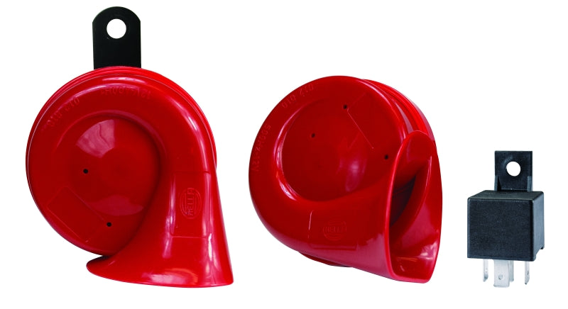 Hella Twin Trumpet Horn Kit 12V 400/500Hz (007424804 = 007424801) - Racecraft Industries
