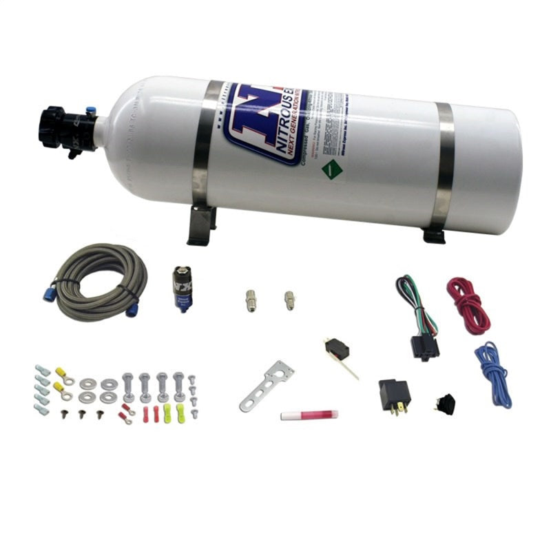 Nitrous Express Diesel Dry Nitrous Kit w/15lb Bottle/Mounting Hardware for 50HP - Racecraft Industries