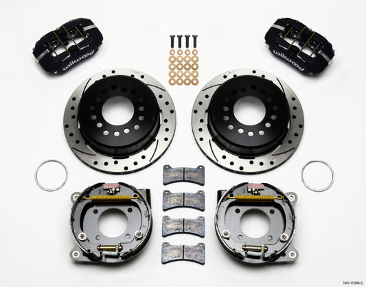 Wilwood Dynapro Low-Profile 11.00in P-Brake Kit Drilled Chevy 12 Bolt 2.75in Off w/ C-Clips - Racecraft Industries