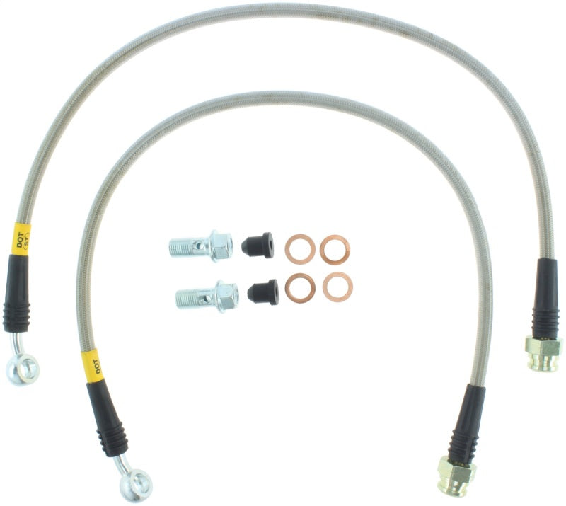 StopTech 14-15 Chevy Corvette Z51 (C7) V8 Stainless Steel Front Brake Lines - Racecraft Industries