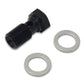 Vibrant Aluminum Banjo Bolt w/ 2 Washers (M12x1.5 20mm LG) - Anodized Black - Racecraft Industries