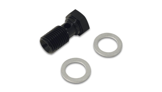 Vibrant Aluminum Banjo Bolt w/ 2 Washers (M12x1.5 20mm LG) - Anodized Black - Racecraft Industries