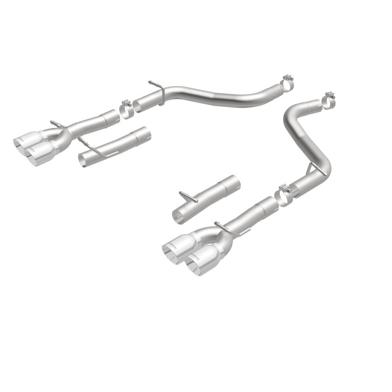 MagnaFlow Axle-Back, SS, 2.5in, Quad Split Rear 3.5in Tip 2015 Dodge Challenger 3.6L V6 - Racecraft Industries