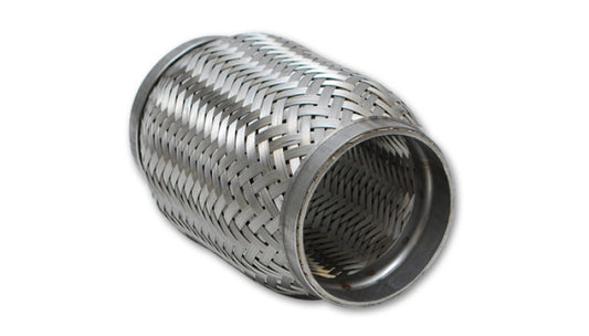 Vibrant SS Flex Coupling with Inner Braid Liner 2.25in inlet/outlet x 8in flex length - Racecraft Industries