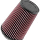 K&N Universal Rubber Filter Round Tprd 3.313in Flange ID x 4.75in Base OD x 3.5in Top OD x 6.5in H - Racecraft Industries