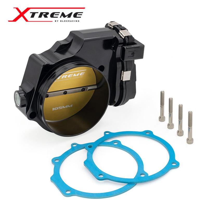 BLOX Racing 2015+ Dodge Hellcat / Jeep Trackhawk 6.2L 105mm Electronic Billet Throttle Body - Black - Racecraft Industries