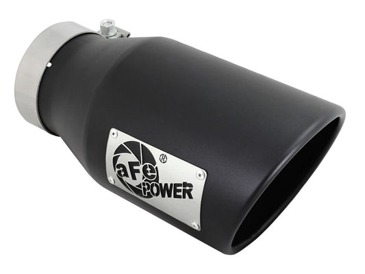 aFe Diesel Exhaust Tip Bolt On Black 4in Inlex x 6in Outlet x 12in - Racecraft Industries
