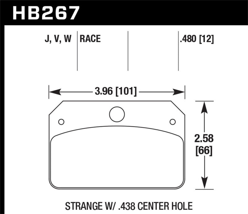Hawk DR-97 Brake Pads for Strange w/ 0.438in Center Hole - Racecraft Industries