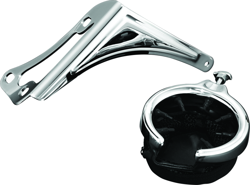 Kuryakyn Passenger Drink Holder With Basket 98-13 Touring Right Side Chrome - Racecraft Industries