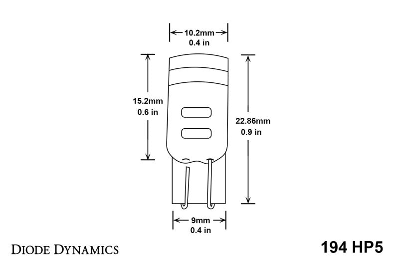 Diode Dynamics 194 LED Bulb HP5 LED - Cool - White (Pair) - Racecraft Industries