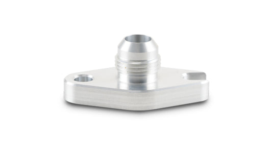 Vibrant Aluminum Oil Drain Flange (w/Crowfoot) -10AN Male Flare 2.060in Bolt Hole (Garrett GT6041) - Racecraft Industries