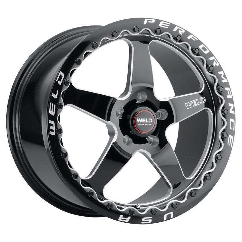 Weld S904 17x10 Ventura Beadlock 5x112 ET40 BS7.1 Gloss BLK MIL DIA 78.1 - Racecraft Industries