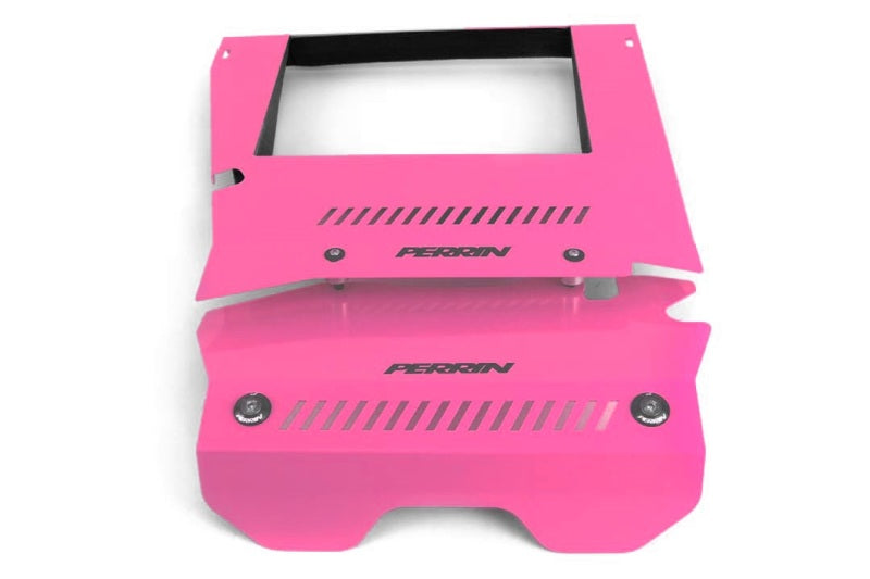 Perrin 2015+ Subaru WRX Engine Cover Kit (Intercooler Shroud + Pulley Cover) - Hyper Pink - Racecraft Industries