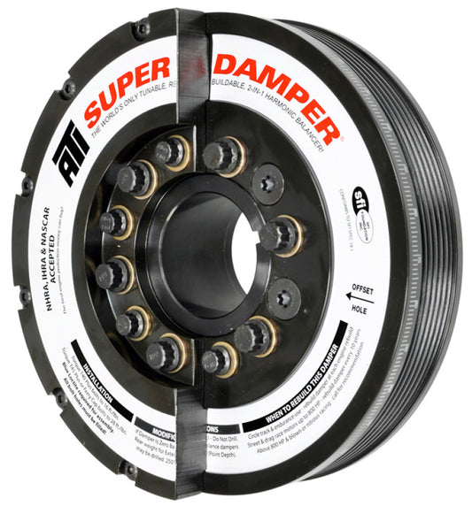ATI Damper - 7.425in - Steel - 6 Grv - Duramax - 01-05 - LB7 & LLY - Ext Bal - 3 Ring - Diesel - Racecraft Industries
