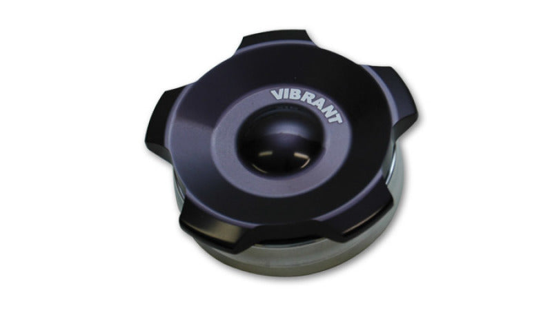 Vibrant 2.75in OD Aluminum Weld Bungs w/ Anodized Black Aluminum Threaded Cap (incl. O-Ring) - Racecraft Industries
