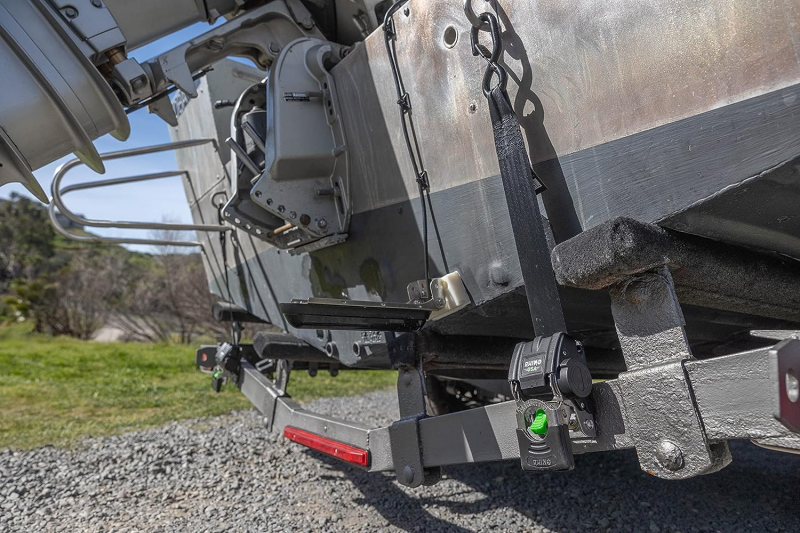 Rhino USA Retractable Transom Straps (2 Pack-Black) - Racecraft Industries