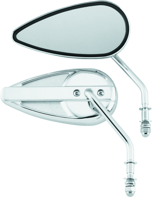 Bikers Choice 65-Up Chrome Teardrop Mirror Universal Custom Pr - Racecraft Industries