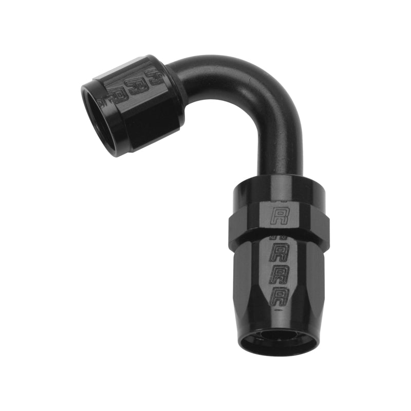 Russell Performance -6 AN Black 120 Degree Full Flow Swivel Hose End - Racecraft Industries