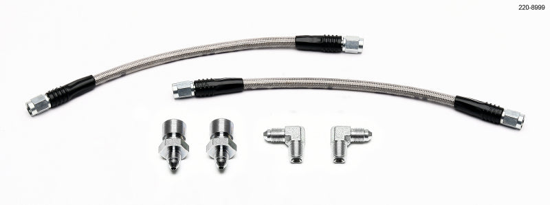 Wilwood GM 1500/2500 Rear (w/13in Rotor) 10in OAL Flexline Brake Hose w/Fittings - Racecraft Industries
