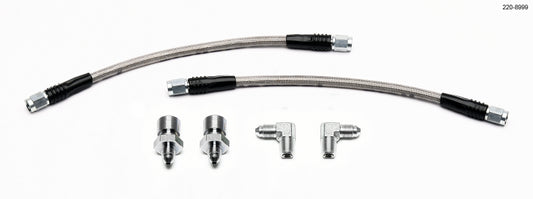 Wilwood GM 1500/2500 Rear (w/13in Rotor) 10in OAL Flexline Brake Hose w/Fittings - Racecraft Industries