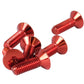 NRG Steering Wheel Screw Upgrade Kit (Conical) - Red - Racecraft Industries