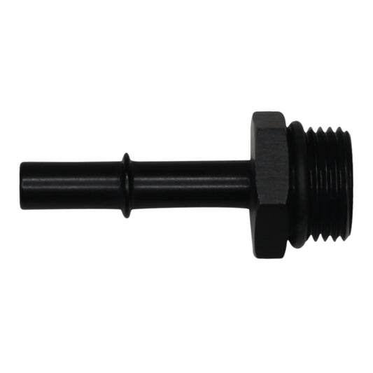 DeatschWerks 10AN ORB Male to 3/8in Male EFI Quick Connect Adapter - Anodized Matte Black - Racecraft Industries
