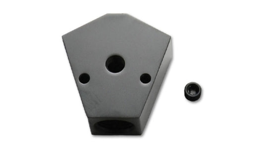 Vibrant Billet Aluminum Y-Block Fitting with 1/8in NPT Port - 1/2in NPT x 1/2in NPT x 1/2in NPT - Racecraft Industries