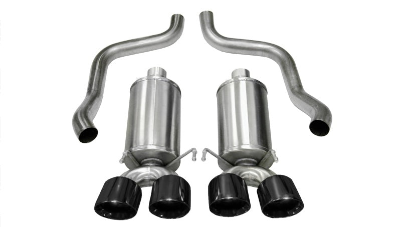 Corsa 2009-2013 Xtreme Axle-Back Exhaust w/Dual Black 3.5in Tips 09-13 Chevrolet Corvette C6 6.2L V8 - Racecraft Industries