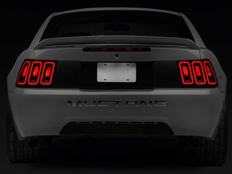 Raxiom 99-04 Ford Mustang Excluding 99-01 Cobra Icon LED Tail Lights- Black Housing (Smoked Lens) - Racecraft Industries