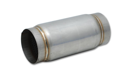 Vibrant SS Race Muffler 4in inlet/outlet x 5in long - Racecraft Industries
