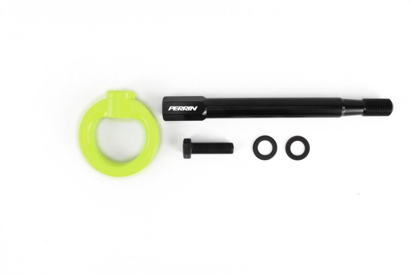 Perrin 08-14 Subaru WRX/STI Tow Hook Kit (Front) - Neon Yellow - Racecraft Industries