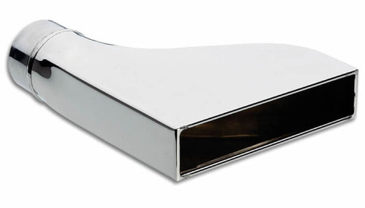 Vibrant 7.75in x 1.875in Rectangular SS Exhaust Tip (Camaro Style) - with 2.5in Inlet - Racecraft Industries