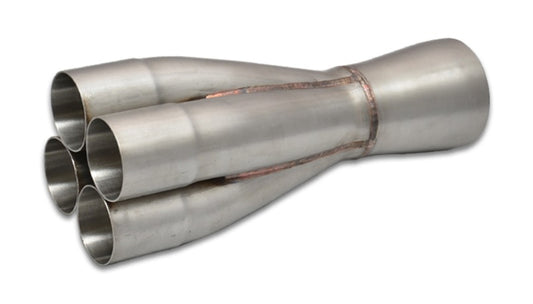 Vibrant 4-1 SS Merge Collectors (1-7/8in Inlet Slipover ID 2-1/2in Merge Outlet OD) Single Unit - Racecraft Industries