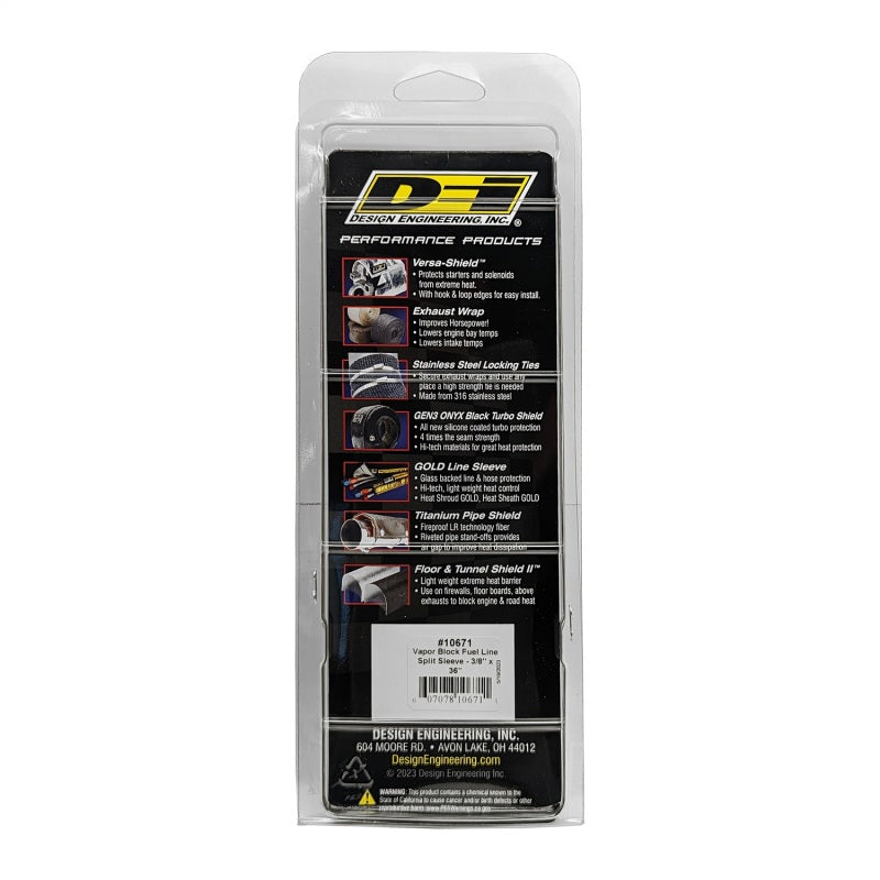 DEI Vapor Block Sleeve 3/8in x 36in - Racecraft Industries
