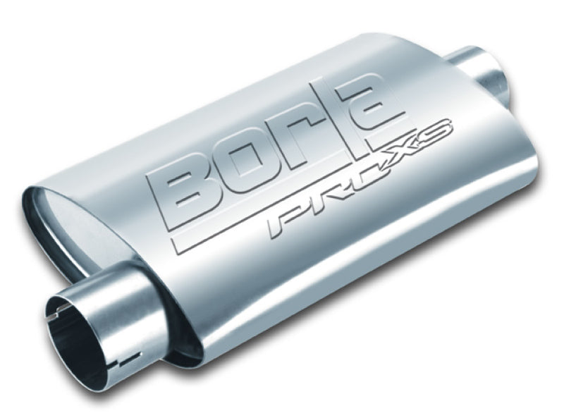 Borla Universal Center/Offset Oval 2.25in Tubing 14in x 4in x 9.5in PRO-XS Notched Muffler - Racecraft Industries