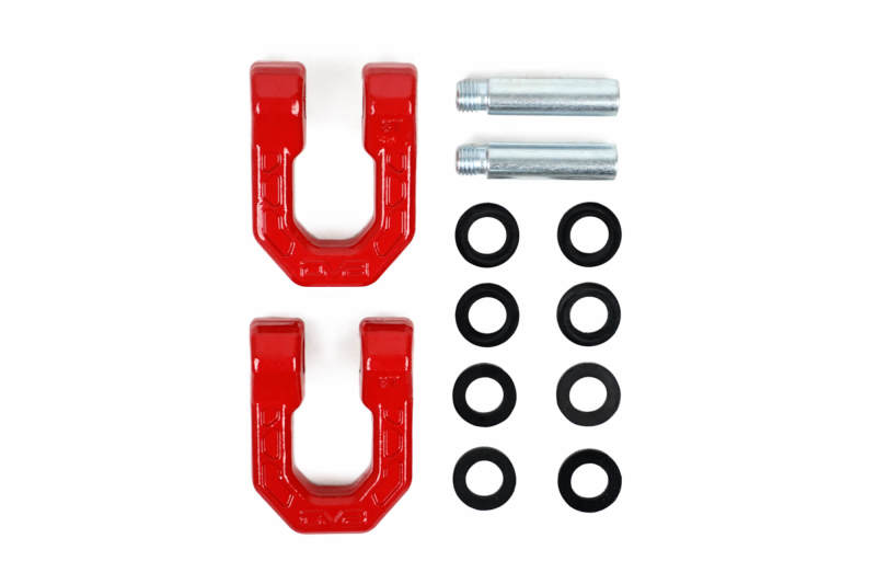 DV8 Offroad Elite Series D-Ring Shackles - Pair (Red) - Racecraft Industries