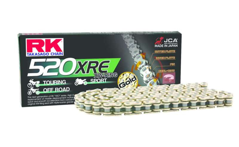 RK Chain GB520XRE-112L XW-Ring - Gold - Racecraft Industries