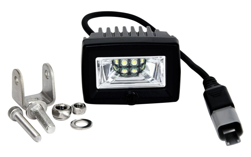 KC HiLiTES C-Series 2in. C2 LED Light 20w Area Flood Beam (Pair Pack System) - Black - Racecraft Industries